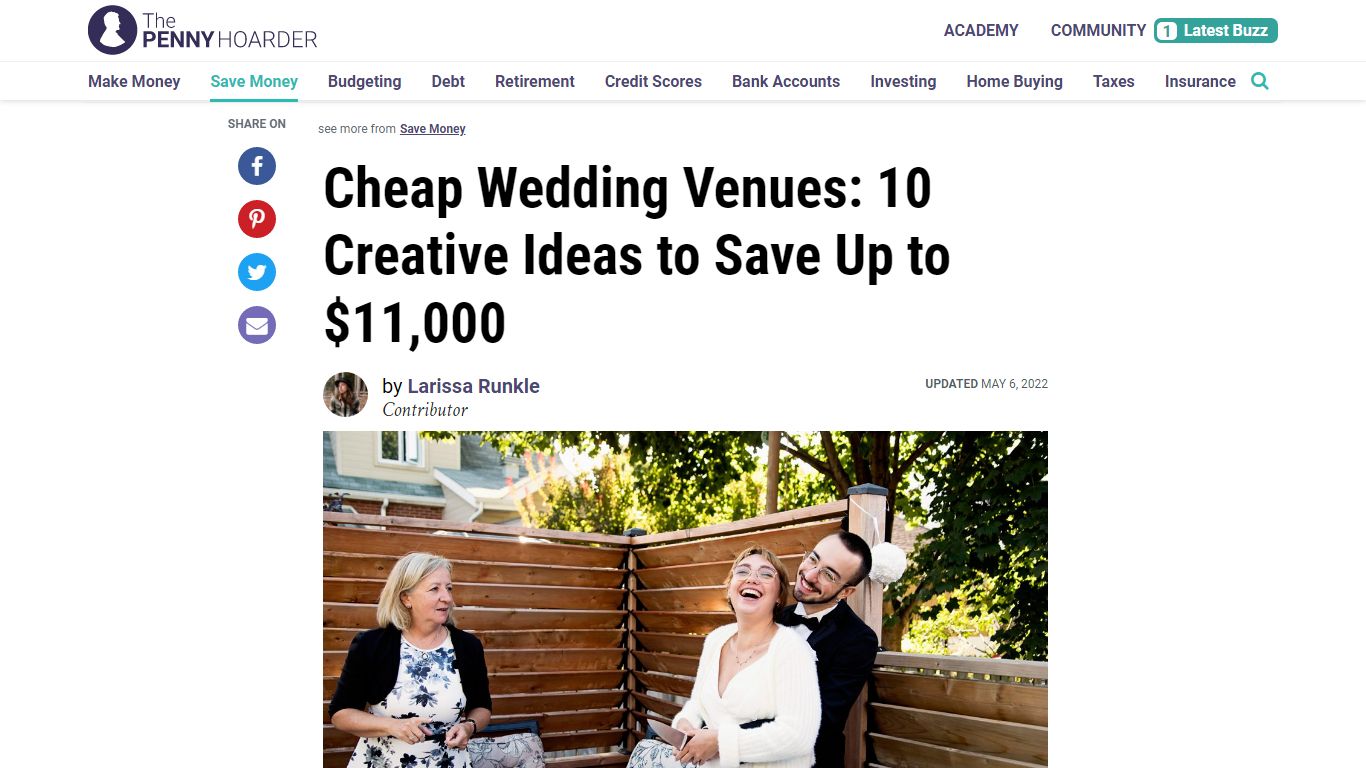 10 Creative, Cheap Wedding Venues for Couples on a Budget